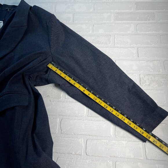 Universal Standard Blazer Jacket Womens 3XL 34 36 Percy Denim Look Stretch New - Picture 3 of 16